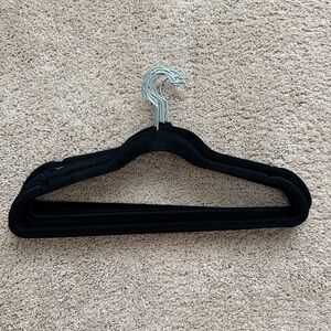 Set of 10 Black Velvet Hangers